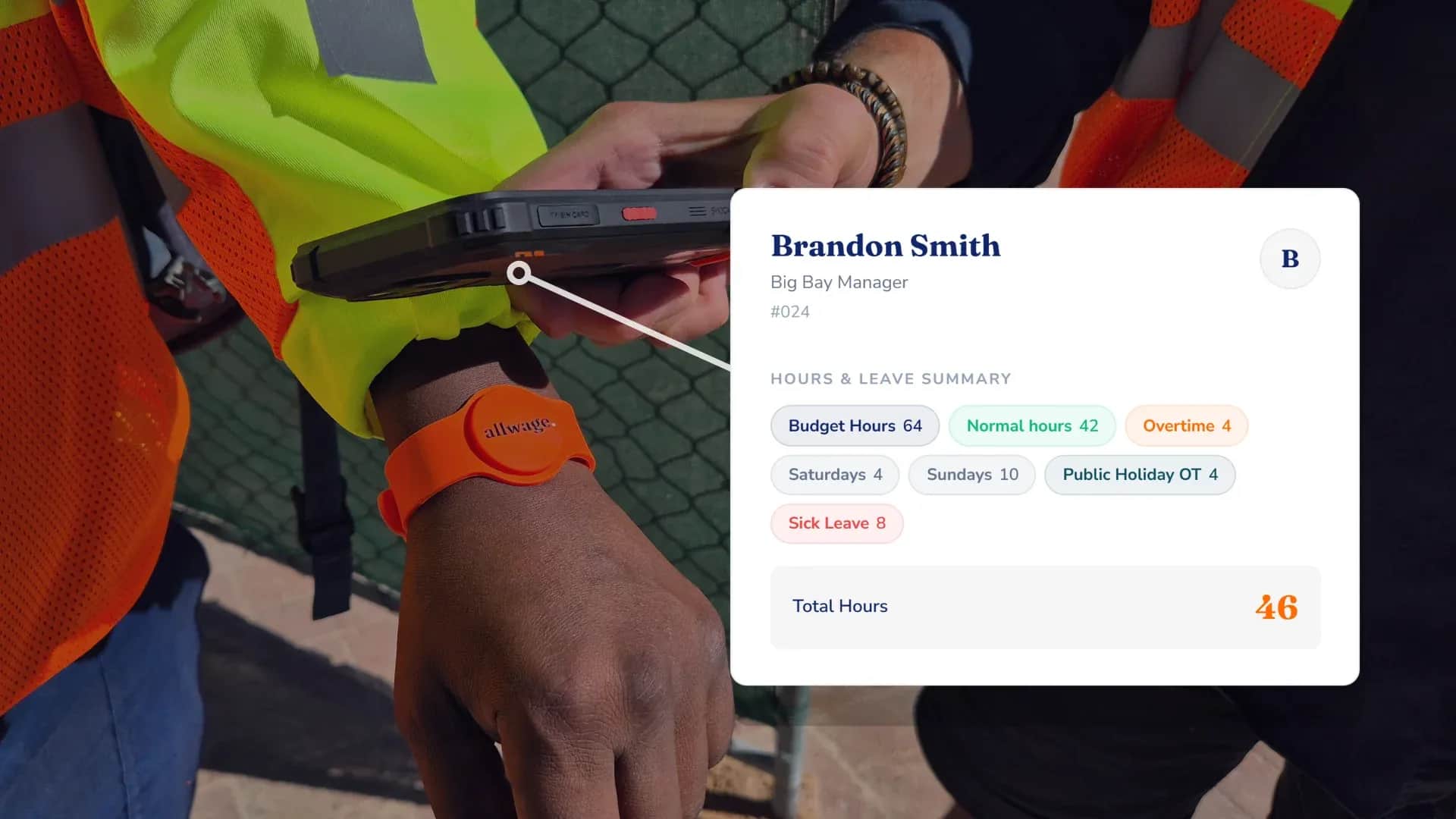 rfid hero with employee information