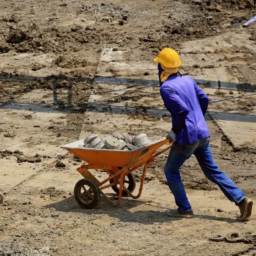 construction workers on site
