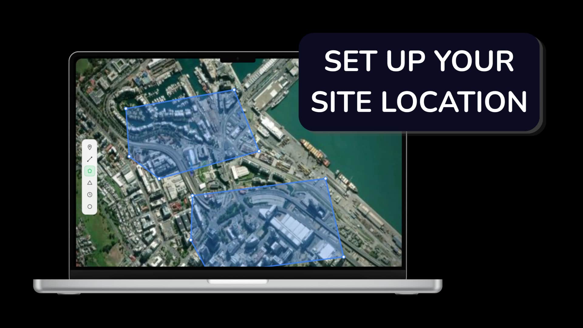 geolocation map set up mockup