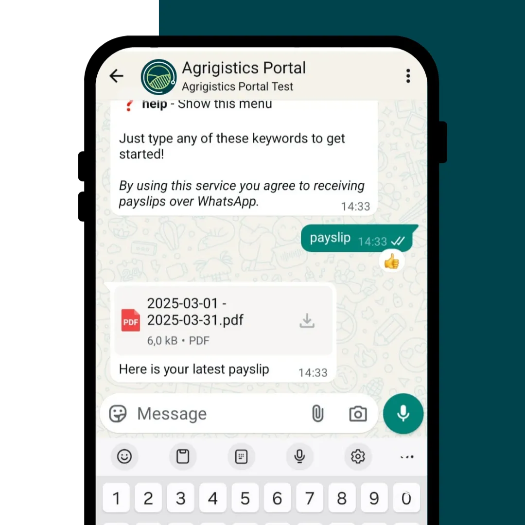 payslip mobile whatsapp