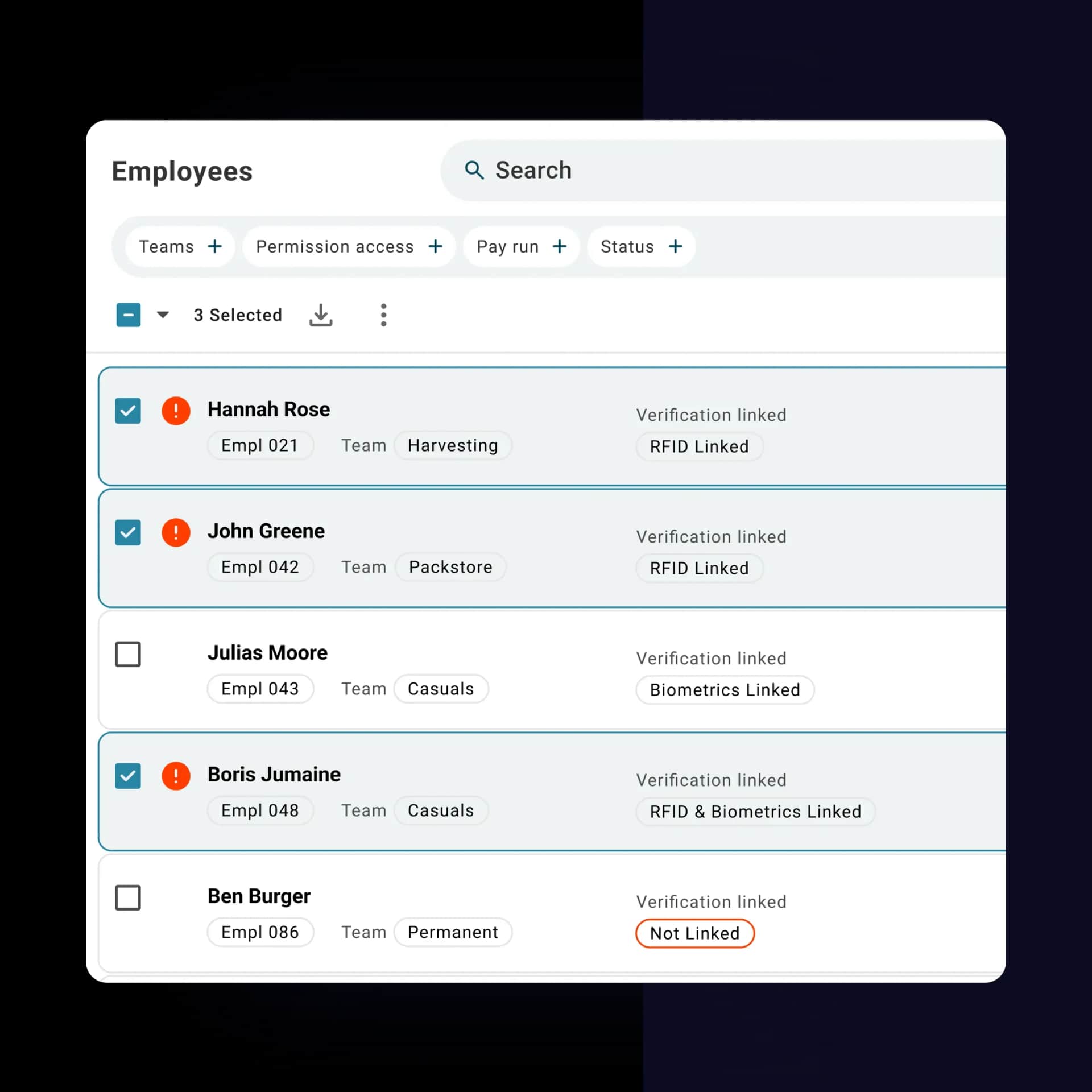Employee Pay Run Details